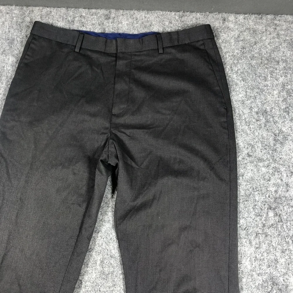 Banana Republic Pants Mens 33x32 Gray Check Modern Slim Non Iron Dress Slacks